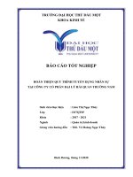 Báo cáo tốt nghiệp Hoàn thiện quy trình tuyển dụng nhân sự tại Công Ty Cổ Phần Đại Lý Hải Quan Trường Nam