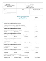 Bài tập bổ trợ tiếng anh 10 ILSW  unit 6 