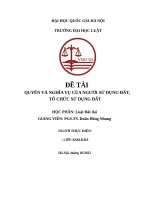 Quyền và nghĩa vụ của người sử dụng đất, tổ chức sử dụng đất