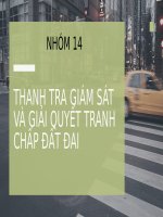 Slide thuyết trình thanh tra, giám sát, giải quyết tranh chấp đất đai