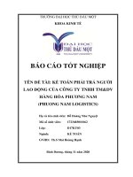 Báo cáo tốt nghiệp Kế toán phải trả người lao động tại Công ty TNHH TMDV Hàng Hóa Phương Nam
