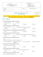 Bài tập bổ trợ tiếng anh 10 ILSW  unit 1 