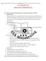 Bộ câu hỏi Môn ĐIỀU DƯỠNG KIỂM SOÁT NHIỄM KHUẨN