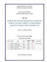 KINH tế THỊ TRƯỜNG ĐỊNH HƯỚNG xã hội CHỦ NGHĨA và sự PHÁT TRIỂN của THÀNH PHẦN KINH tế tư NHÂN ở VIỆT NAM HIỆN NAY 