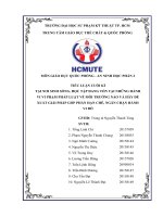 TẠI nơi SINH SỐNG, học tập ĐANG tồn tại NHỮNG HÀNH VI VI PHẠM PHÁP LUẬT về môi TRƯỜNG nào và hãy đề XUẤT GIÁI PHÁP góp PHẦN hạn CHẾ, NGĂN CHẶN HÀNH VI đó 