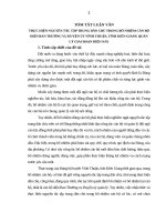 Tóm tắt luận văn, thực hiện nguyên tắc tập trung dân chủ trong bổ nhiệm cán bộ diện ban thường vụ huyện uỷ vĩnh thuận, tỉnh kiên giang quả