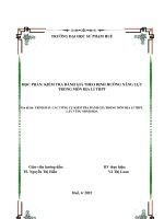 (TIỂU LUẬN) TRÌNH bày các CÔNG cụ KIỂM TRA ĐÁNH GIÁ TRONG môn địa lí THPT  lấy ví dụ MINH họa 