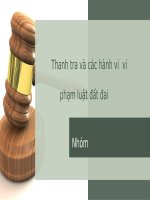 Slide thuyết trình thanh tra và các hành vi vi phạm luật đất đai