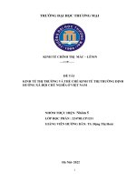 KINH tế THỊ TRƯỜNG và THỂ CHẾ KINH tế THỊ TRƯỜNG ĐỊNH HƯỚNG xã hội CHỦ NGHĨA ở VIỆT NAM 