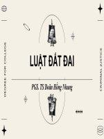 Slide thuyết trình chế độ sở hữu toàn dân về luật đất đai và quan hệ pháp luật đất đai