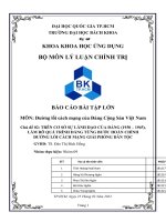 (TIỂU LUẬN) TRÊN cơ sở sự LÃNH đạo của ĐẢNG (1930 – 1945), làm rõ QUÁ TRÌNH ĐẢNG TỪNG bước HOÀN CHỈNH ĐƯỜNG lối CÁCH MẠNG GIẢI PHÓNG dân tộc 