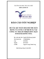 Báo cáo tốt nghiệp Kế toán doanh thu bán hàng và cung cấp dịch vụ tại Công ty TNHH Four Seasons Vina