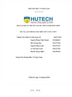 ĐỒ án CHUYÊN NGÀNH CÔNG NGHỆ PHẦN mềm đề tài lập TRÌNH GAME TRÊN nền TẢNG UNITY 