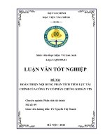 Hoàn thiện nội dung phân tích tiềm lực tài chính của công ty cổ phần chứng khoán VPS luận văn tốt nghiệp chuyên ngành phân tích tài chính