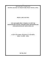 Xây dựng đời sống văn hóa cơ sở tại thị trấn Nong Het, huyện Nong Het, tỉnh Xieng Khouang nước CHDCND Lào.