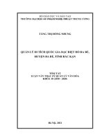 Quản lý Di tích quốc gia đặc biệt Hồ Ba Bể, huyện Ba Bể, tỉn