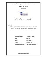 Báo cáo tốt nghiệp Những chuyển biến về kinh tế  xã hội xã Định Hiệp, huyện Dầu Tiếng, tỉnh Bình Dương