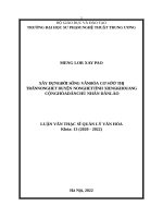 Xây dựng đời sống văn hóa cơ sở tại thị trấn Nong Het, huyện Nong Het, tỉnh Xieng Khouang nước CHDCND Lào.