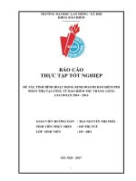 BÁO CÁO THỰC TẬP TỐT NGHIỆP -    ĐỀ TÀI : TÌNH HÌNH HOẠT ĐỘNG KINH DOANH BẢO HIỂM PHI NHÂN THỌ TẠI CÔNG TY BẢO HIỂM MIC THĂNG LONG  GIAI ĐOẠN 2014  - 2016