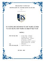 TƯ TƯỞNG hồ CHÍ MINH về CHỦ NGHĨA xã hội và xây DỰNG CHỦ NGHĨA xã hội ở VIỆT NAM 