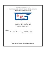 BÁO CÁO GIỮA KÌ CÔNG NGHỆ NET                                  Đề tài   Tìm hiểu Blazor trong .NET Core 6.0