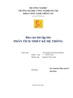 Báo cáo bài tập lớn PHÂN TÍCH THIẾT kế hệ THỐNG xây dựng hệ thống quản lý nhà hàng  