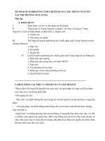 KẾ HOẠCH MARKETING CHO CHUỖI QUÁN CAFE TRUNG NGUYÊN tại THỊ TRƯỜNG MALAYSIA 