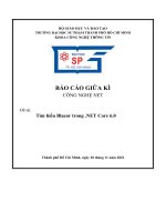 BÁO cáo GIỮA kì CÔNG NGHỆ NET đề tài tìm hiểu blazor trong  NET core 6 0 