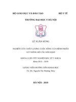 NGHIÊN CỨU CHẤT LƯỢNG CUỘC SỐNG CỦA BỆNH NHÂN GÚT BẰNG BỘ CÂU HỎI EQ5D KHÓA LUẬN TỐT NGHIỆP BÁC SỸ Y KHOA