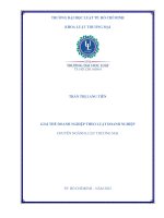 Giải thể doanh nghiệp theo luật doanh nghiệp 