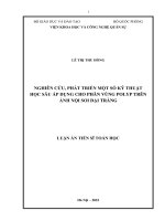 (LUẬN án TIẾN sĩ) nghiên cứu, phát triển một số kỹ thuật học sâu áp dụng cho phân vùng polyp trên ảnh nội soi đại tràng 