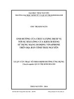 LUẬN văn THẠC sĩ HAY ảnh hưởng của chất lượng dịch vụ tới sự hài lòng của khách hàng sử dụng mạng di động vinaphone trên địa bàn tỉnh thái nguyên​ 