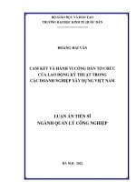 (LUẬN án TIẾN sĩ) cam kết và hành vi công dân tổ chức của lao động kỹ thuật trong các doanh nghiệp xây dựng việt nam 
