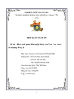 Phân tích quan điểm nghệ thuật của Nam Cao trước cách mạng tháng 8