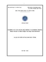 (LUẬN án TIẾN sĩ) nghiên cứu xây dựng hệ thống v sandbox trong phân tích và phát hiện mã độc iot botnet 