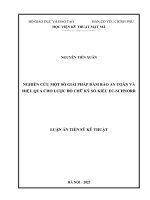 (LUẬN án TIẾN sĩ) nghiên cứu một số giải pháp đảm bảo an toàn và hiệu quả cho lược đồ chữ ký số kiểu EC schnorr 
