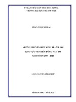 (LUẬN án TIẾN sĩ) những chuyển biến kinh tế   xã hội khu vực ven biển đông nam bộ (2007 2020) 
