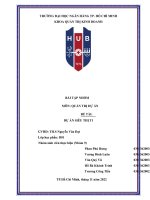 BÀI tập NHÓM môn QUẢN TRỊ dự án đề tài dự án SIÊU THỊ t1 