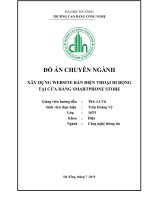 ĐỒ ÁN CHUYÊN NGÀNH XÂY DỰNG WEBSITE BÁN ĐIỆN THOẠI DI ĐỘNG TẠI CỬA HÀNG SMARTPHONE STORE