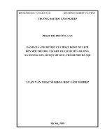 LUẬN văn THẠC sĩ HAY đánh giá ảnh hưởng của các hoạt động du lịch đến môi trường tại khu du lịch chùa hương, xã hương sơn, huyện mỹ đức, thành phố hà nội​ 