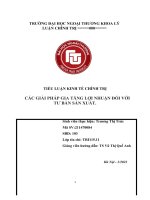 TIỂU LUẬN KINH tế CHÍNH TRỊ các GIẢI PHÁP GIA TĂNG lợi NHUẬN đối với tư bản sản XUẤT 