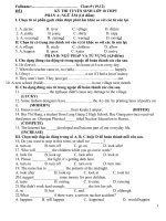 ĐỀ 1  2  7   bộ đề  ôn THI SOẠN lại ở NHÀ 