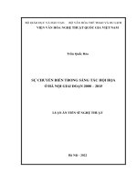 (LUẬN án TIẾN sĩ) sự chuyển biến trong sáng tác hội họa ở hà nội giai đoạn 2000 – 2015 