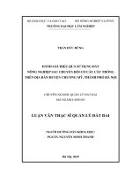 LUẬN văn THẠC sĩ HAY đánh giá hiệu quả sử dụng đất nông nghiệp sau chuyển đổi cơ cấu cây trồng trên địa bàn huyện chương mỹ, thành phố hà nội​ 