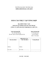 Báo cáo thực tập tại Công ty liên doanh TNHH bejaya hồ tây   khách sạn sheraton hà nội 