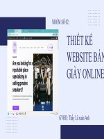 THIẾT kế WEBSITE BÁNGIÀY ONLINE thiết kế website bán giày online để có thể xây dựng một chương trình bán giày trực tuyến cho công ty trên website 