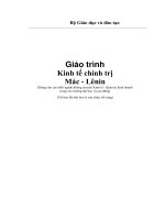 GIÁO TRÌNH kinh tế chính trị Mác Lênin (Dành cho SV khối ngành không chuyên)