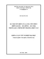 LUẬN văn THẠC sĩ HAY sự chuyển biến của làng yên phúc (biên giang   hà đông   hà nội) trong quá trình đô thị hóa hiện nay​ 