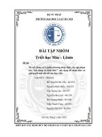 Đề tài từ nội dung và ý nghĩa phương pháp luận của cặp phạm trù nội dung và hình thức  vận dụng để nhận thức và giải quyết một vấn đề của thực tiễn  