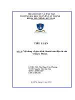 TIỂU LUẬN đề tài nội dung về giao dịch, thanh toán điện tử của công ty momo 